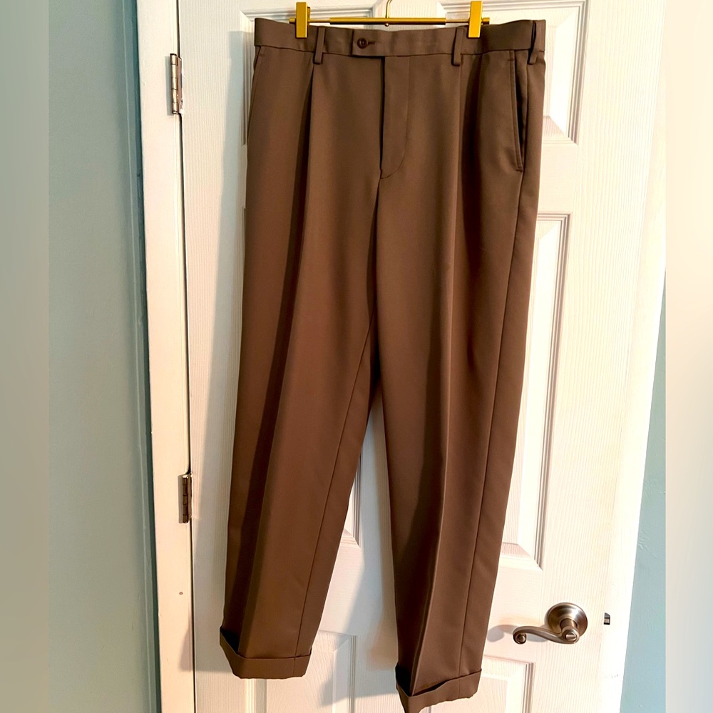 Saddlebred Men’s Khaki Cuffed Slacks - 36x32